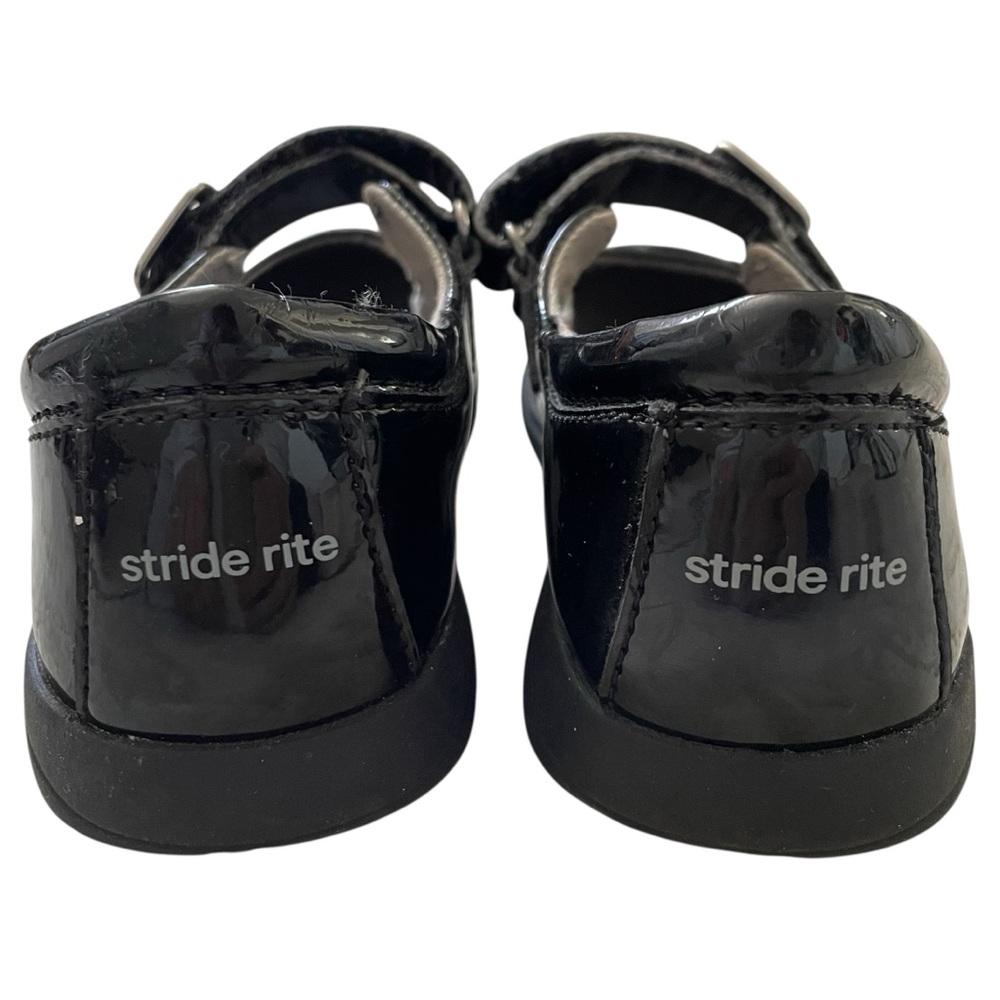 Stride Rite Kids Patent Velcro Flower Mary Jane Dress Shoes, Black Size 12.5 - Picture 6 of 9